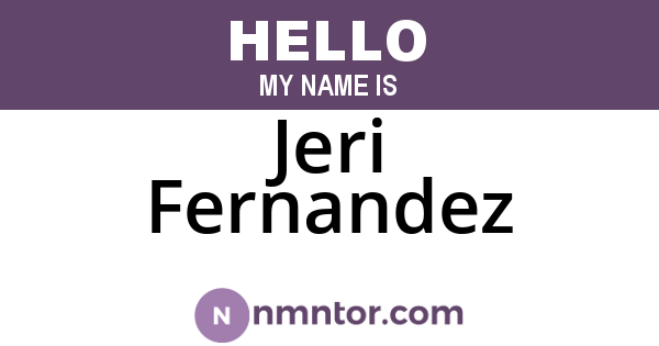 Jeri Fernandez