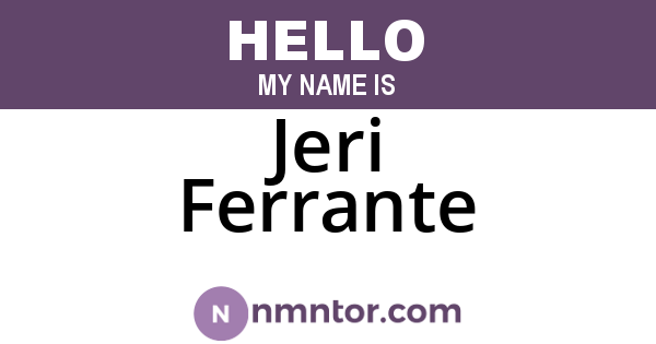 Jeri Ferrante