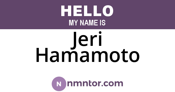 Jeri Hamamoto