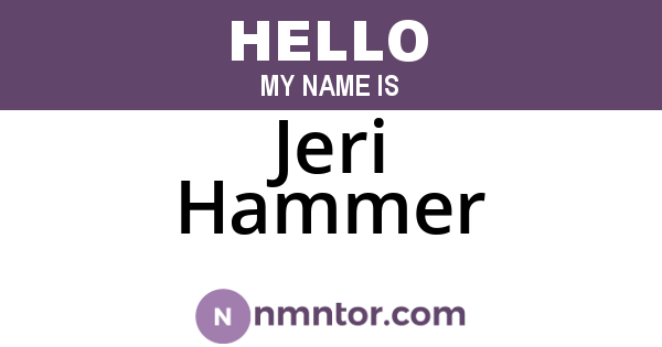Jeri Hammer