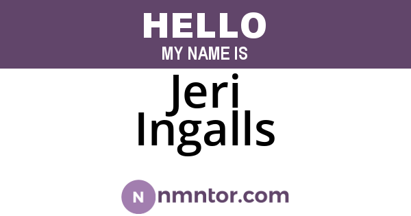 Jeri Ingalls