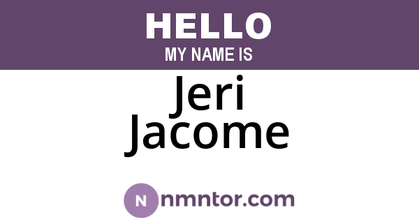 Jeri Jacome