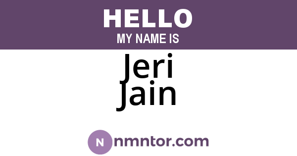 Jeri Jain