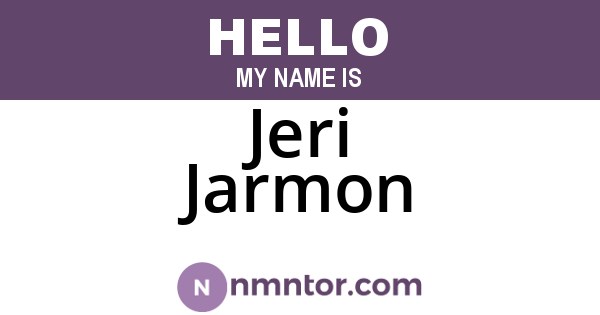 Jeri Jarmon