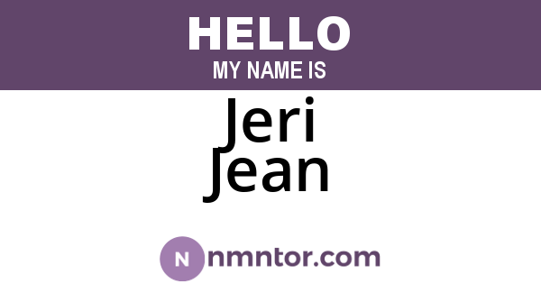 Jeri Jean