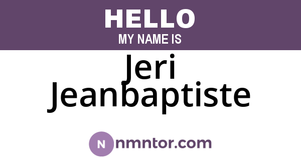 Jeri Jeanbaptiste