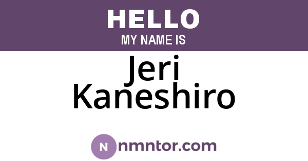 Jeri Kaneshiro