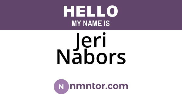 Jeri Nabors