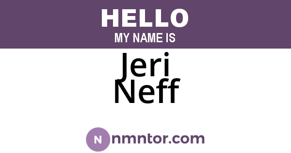 Jeri Neff