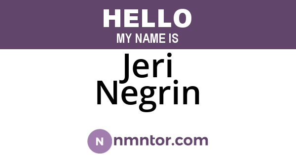 Jeri Negrin