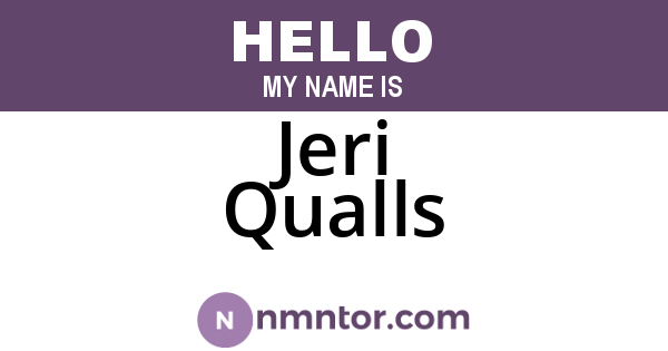 Jeri Qualls