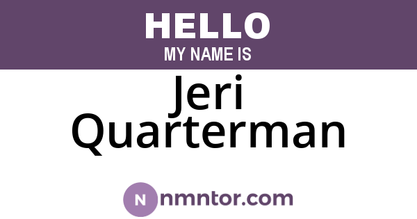 Jeri Quarterman