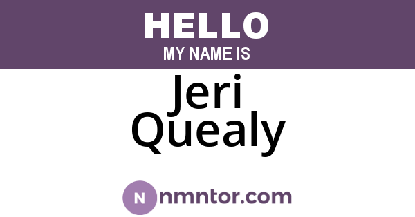 Jeri Quealy