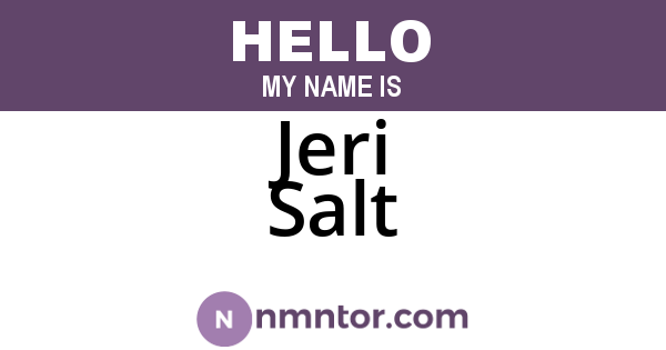Jeri Salt