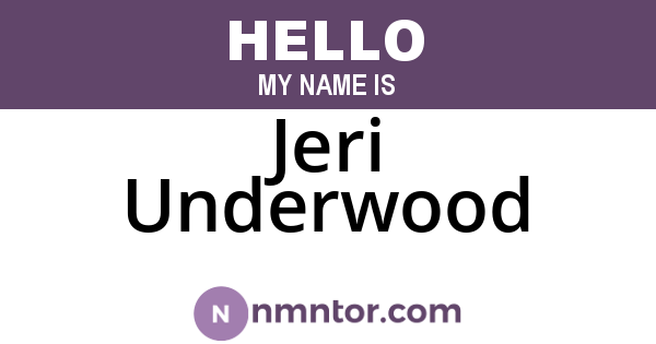 Jeri Underwood
