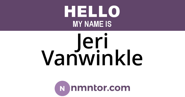 Jeri Vanwinkle