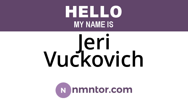 Jeri Vuckovich