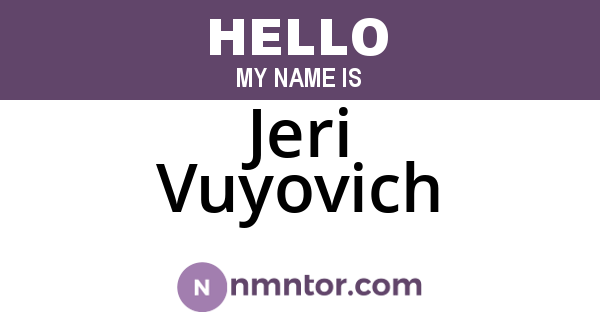 Jeri Vuyovich
