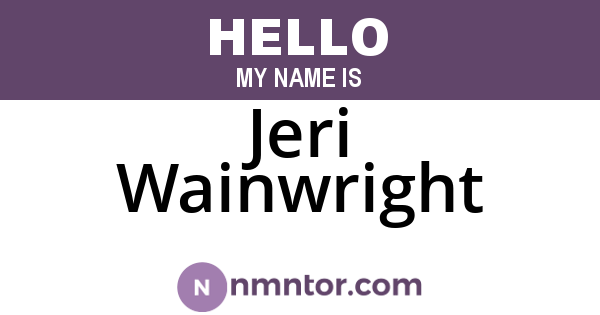 Jeri Wainwright