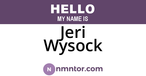 Jeri Wysock
