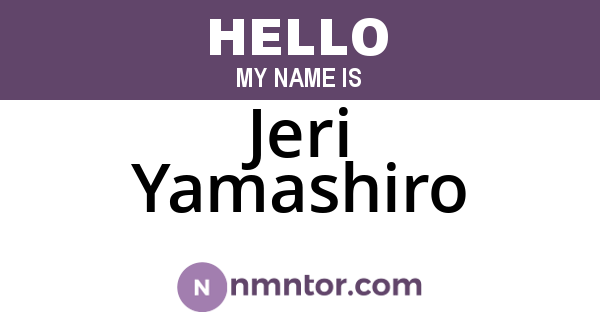 Jeri Yamashiro
