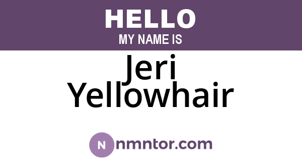 Jeri Yellowhair