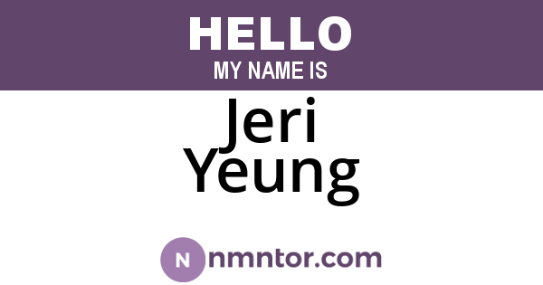 Jeri Yeung