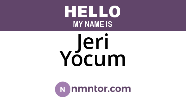 Jeri Yocum