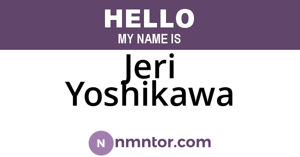 Jeri Yoshikawa