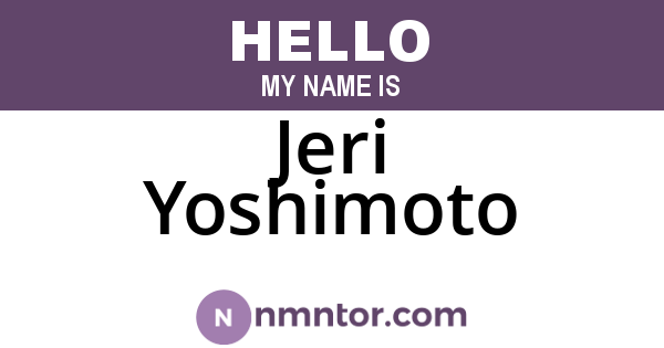 Jeri Yoshimoto