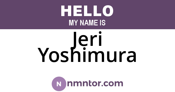 Jeri Yoshimura