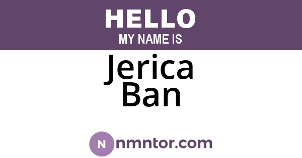 Jerica Ban