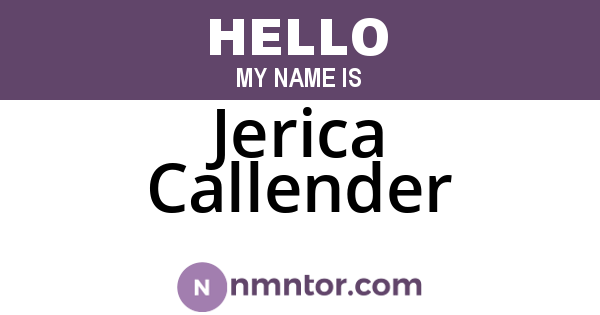 Jerica Callender