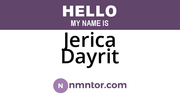 Jerica Dayrit