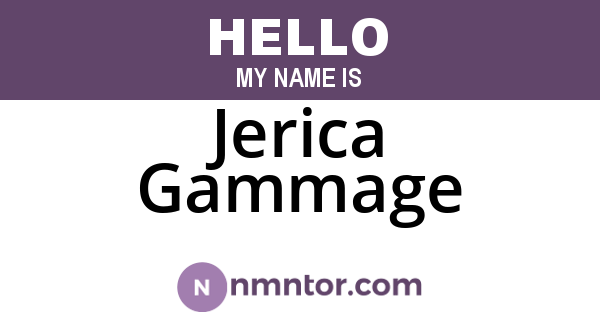 Jerica Gammage