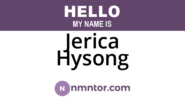 Jerica Hysong