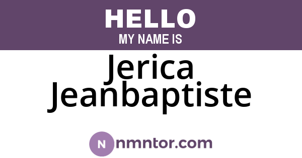 Jerica Jeanbaptiste