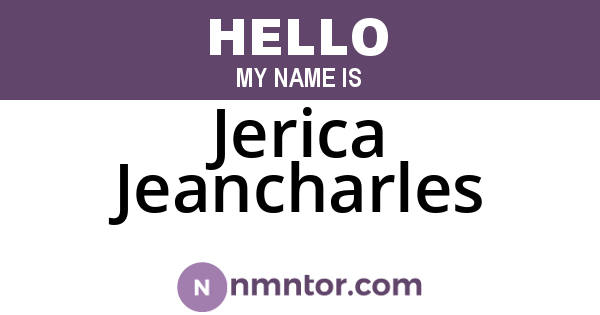 Jerica Jeancharles