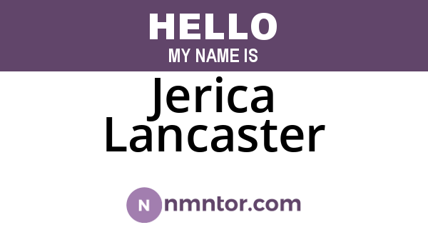 Jerica Lancaster