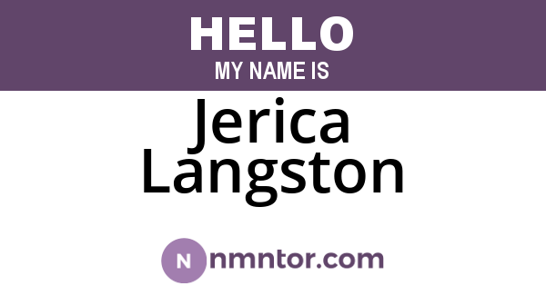Jerica Langston