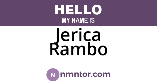 Jerica Rambo