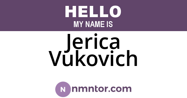 Jerica Vukovich