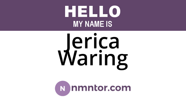 Jerica Waring