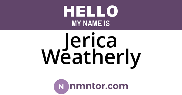 Jerica Weatherly