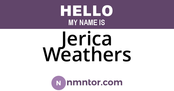Jerica Weathers