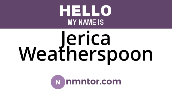 Jerica Weatherspoon