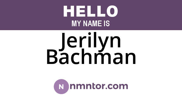Jerilyn Bachman