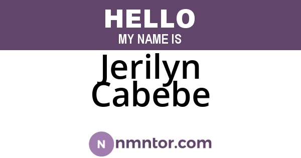 Jerilyn Cabebe