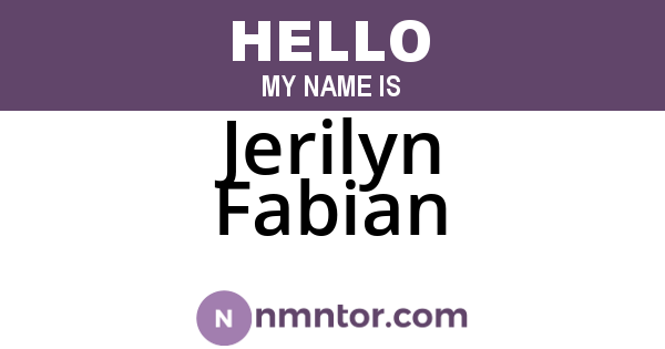 Jerilyn Fabian
