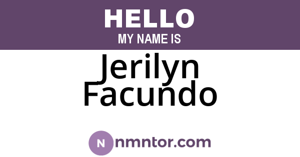 Jerilyn Facundo
